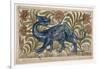 Dragon' Design for a Tile (W/C on Paper)-William De Morgan-Framed Giclee Print