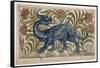 Dragon' Design for a Tile (W/C on Paper)-William De Morgan-Framed Stretched Canvas