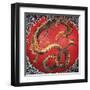 Dragon (detail)-Katsushika Hokusai-Framed Art Print