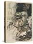 Dragon Fafner-Arthur Rackham-Stretched Canvas