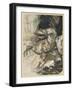 Dragon Fafner-Arthur Rackham-Framed Art Print