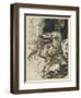 Dragon Fafner-Arthur Rackham-Framed Art Print