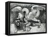 Dragon Fighting a Lion-Andrea Zoan-Framed Stretched Canvas