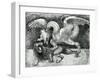 Dragon Fighting a Lion-Andrea Zoan-Framed Giclee Print