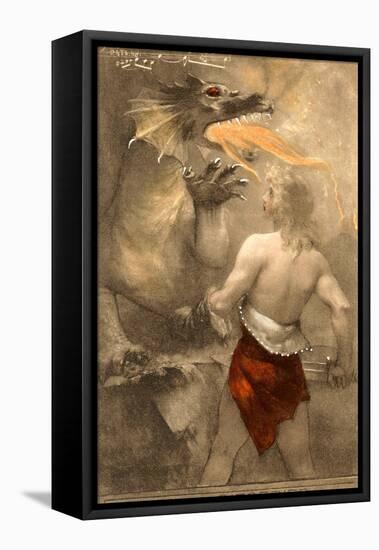 Dragon from Siegfried-null-Framed Stretched Canvas