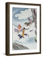 Dragon Gods, Illustration from 'Myths and Legends of China'-null-Framed Giclee Print