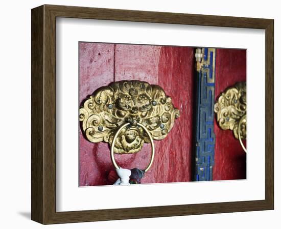 Dragon Head Door Grip, Likir, Ladakh, India-Anthony Asael-Framed Photographic Print