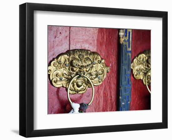 Dragon Head Door Grip, Likir, Ladakh, India-Anthony Asael-Framed Photographic Print