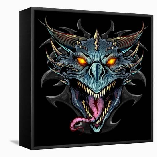 Dragon Head-FlyLand Designs-Framed Stretched Canvas