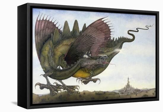 Dragon in Flight, 1979-Wayne Anderson-Framed Stretched Canvas
