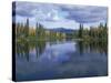 Dragon Lake Yukon Canada-null-Stretched Canvas
