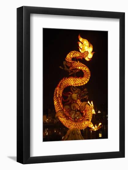 Dragon lantern, Hoi An, Vietnam-David Wall-Framed Photographic Print