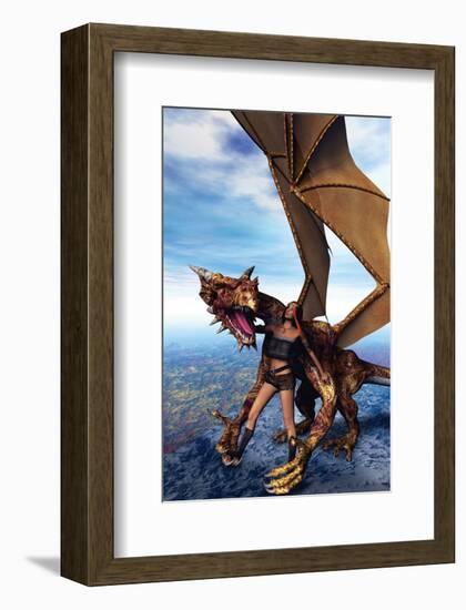 Dragon Maiden-null-Framed Art Print