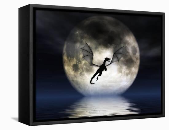 Dragon Moon-Julie Fain-Framed Stretched Canvas