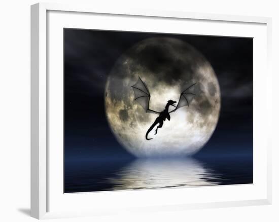 Dragon Moon-Julie Fain-Framed Art Print