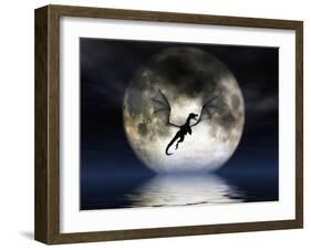 Dragon Moon-Julie Fain-Framed Art Print