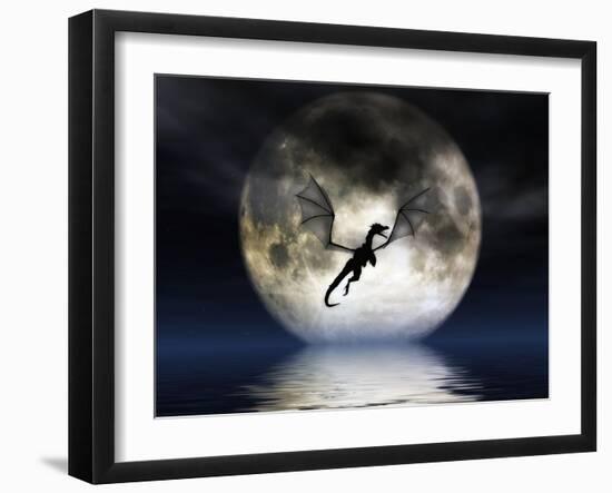 Dragon Moon-Julie Fain-Framed Art Print