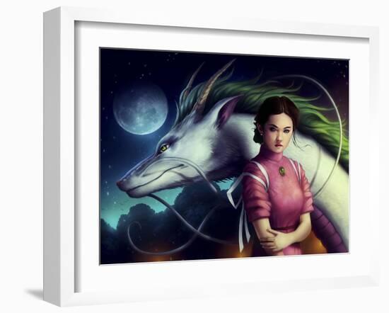 Dragon Night-JoJoesArt-Framed Giclee Print