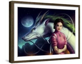 Dragon Night-JoJoesArt-Framed Giclee Print