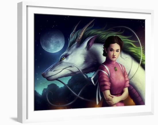 Dragon Night-JoJoesArt-Framed Giclee Print