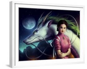 Dragon Night-JoJoesArt-Framed Giclee Print