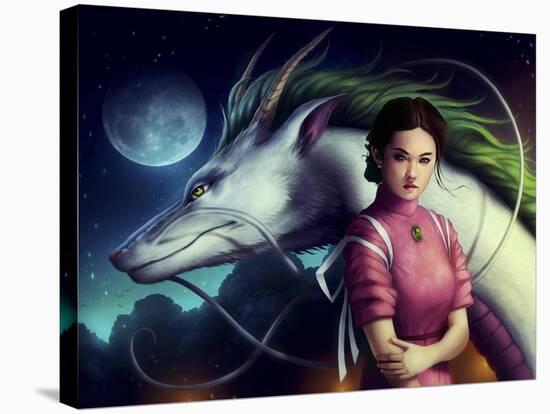 Dragon Night-JoJoesArt-Stretched Canvas