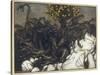 Dragon of Hesperides-Arthur Rackham-Stretched Canvas