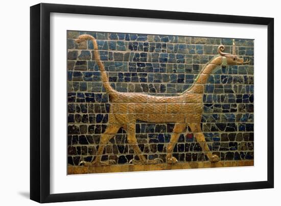 Dragon of Marduk, on the Ishtar Gate, Neo-Babylonian, 604-562 BC-null-Framed Giclee Print