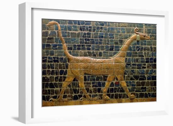 Dragon of Marduk, on the Ishtar Gate, Neo-Babylonian, 604-562 BC-null-Framed Giclee Print