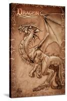 Dragon Parchment-Tom Wood-Stretched Canvas