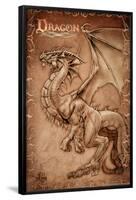 Dragon Parchment-Tom Wood-Framed Poster