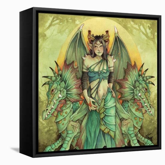 Dragon Queen-Linda Ravenscroft-Framed Stretched Canvas