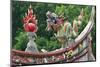 Dragon sculpture on the roof of a temple, Xiamen, Fujian Province, China-Keren Su-Mounted Photographic Print