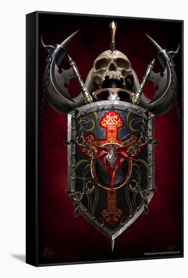 Dragon Shield-Tom Wood-Framed Stretched Canvas