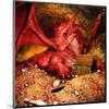 Dragon Smaug & Erebor Treasure-null-Mounted Art Print