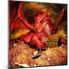 Dragon Smaug & Erebor Treasure-null-Mounted Art Print