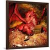 Dragon Smaug & Erebor Treasure-null-Framed Art Print