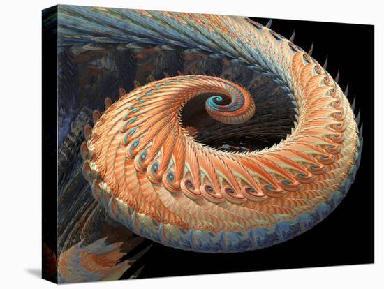 Dragon Tail Fractal-Laguna Design-Stretched Canvas