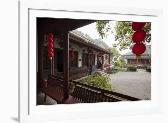 Dragon Well Green Tea Plantation near Hangzhou, Zhejiang province, China, Asia-Michael Snell-Framed Photographic Print