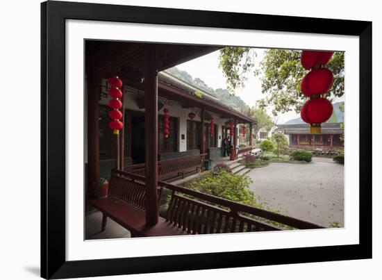 Dragon Well Green Tea Plantation near Hangzhou, Zhejiang province, China, Asia-Michael Snell-Framed Photographic Print