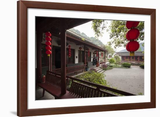 Dragon Well Green Tea Plantation near Hangzhou, Zhejiang province, China, Asia-Michael Snell-Framed Photographic Print