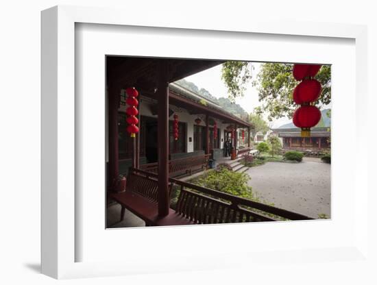 Dragon Well Green Tea Plantation near Hangzhou, Zhejiang province, China, Asia-Michael Snell-Framed Photographic Print