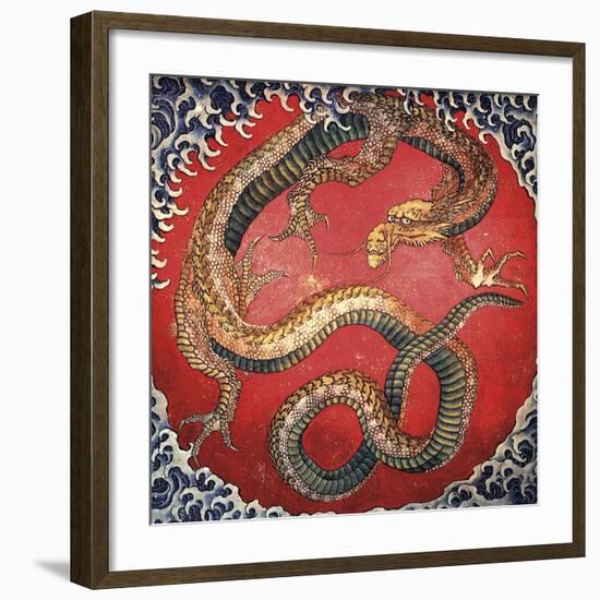 Dragon-Katsushika Hokusai-Framed Art Print