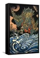 Dragon-Kuniyoshi Utagawa-Framed Stretched Canvas