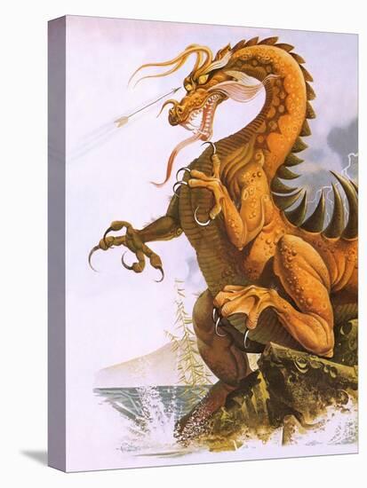 Dragon-English School-Stretched Canvas