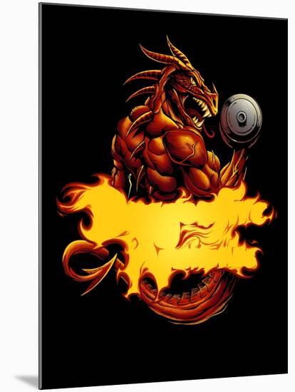 Dragonfire Logo Fire-FlyLand Designs-Mounted Giclee Print