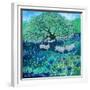 Dragonflies,2022,(acrylics on paper)-Lisa Graa Jensen-Framed Giclee Print