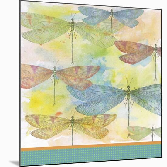 Dragonflies-Watercolor-C-Jean Plout-Mounted Giclee Print