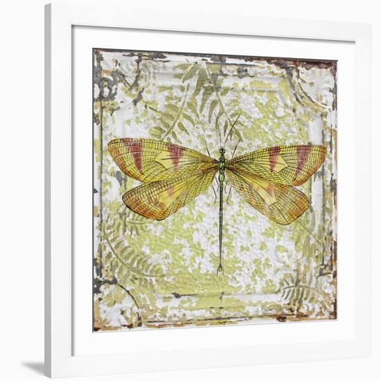 Dragonfly-A On Tin Tile-Jean Plout-Framed Giclee Print