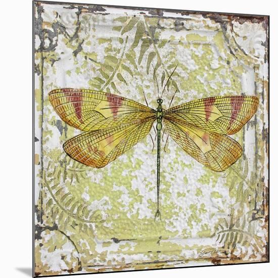 Dragonfly-A On Tin Tile-Jean Plout-Mounted Giclee Print